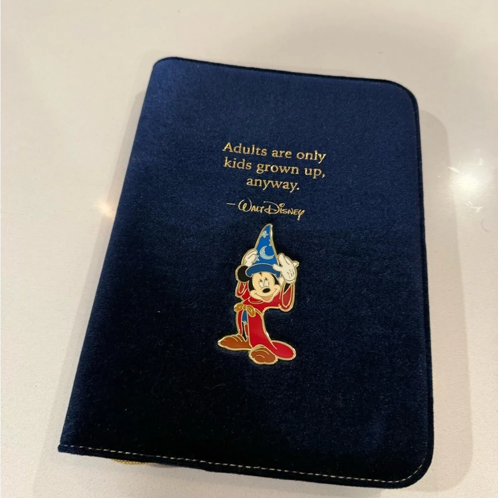 Disney Navy and Gold Folio with Mickey Mouse - Picture 1 of 5